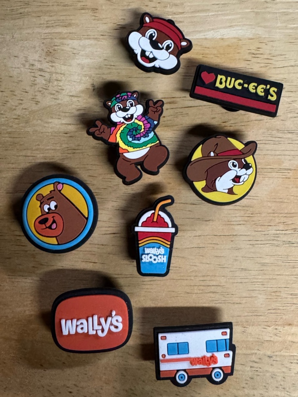 Buc-ee's & Wally's Croc Jibbitz - Multicolor Road Trip Characters